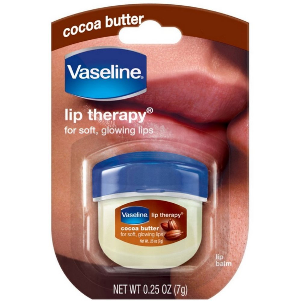 Vaseline Lip Therapy Cocoa Butter - 0.25 Oz (Pack Of 4) - Moisturizing Lip Balm