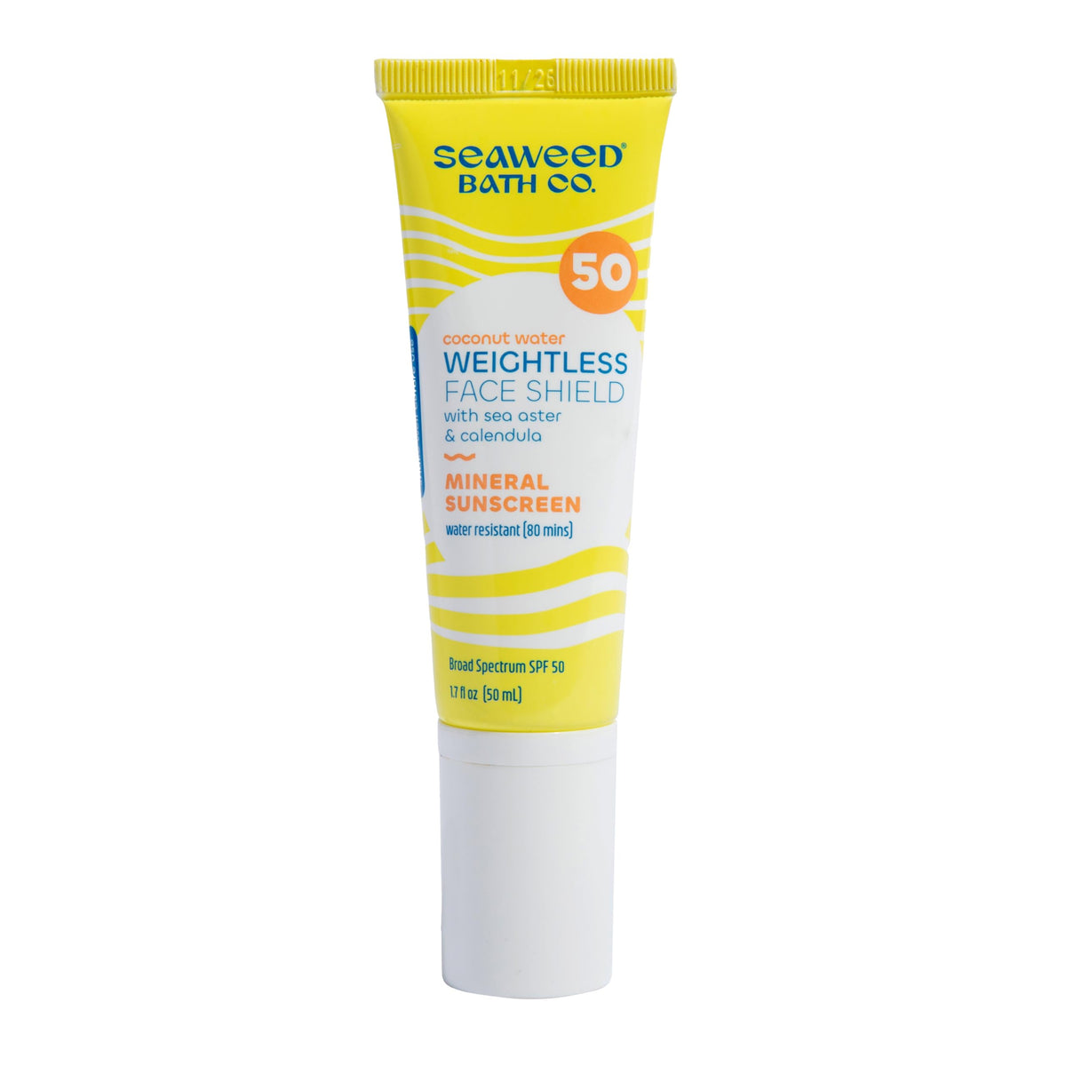 The Seaweed Bath Co. Spf 50 Zinc Oxide Sunscreen Serum - 1.7 Oz, Lightweight & Water Resistant