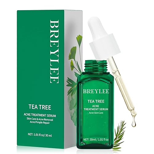 BREYLEE Tea Tree Oil Acne Serum for Sensitive Skin, Niacinamide, 30ml, Redness & Dark Spot Relief