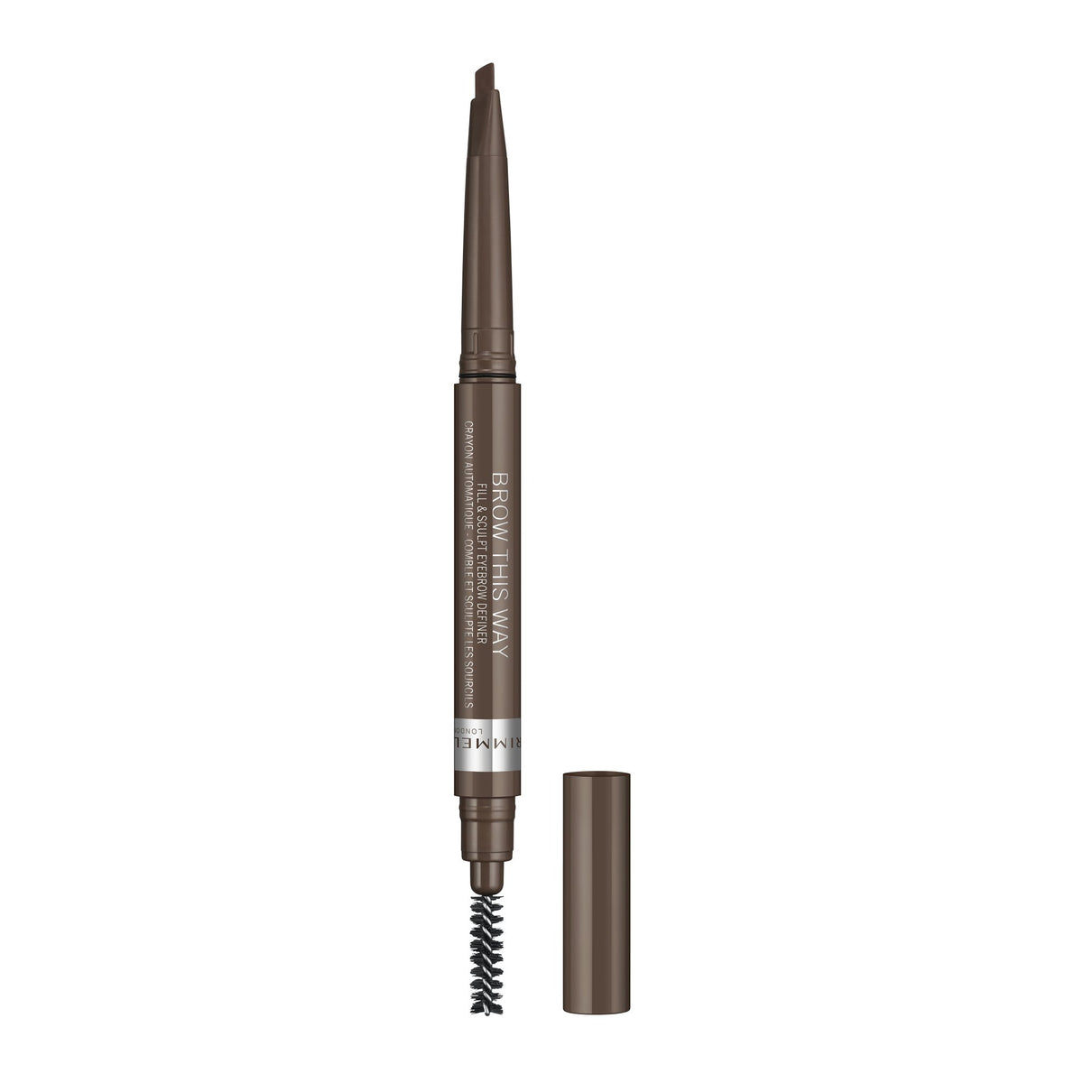 Rimmel London Brow This Way Eyebrow Definer, Medium Brown, Long-Wearing, 0.01Oz With Spoolie