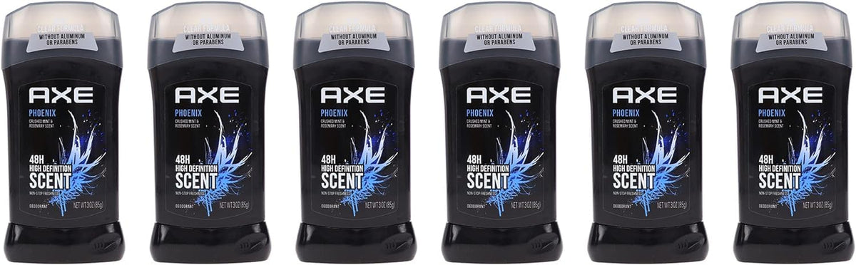 Axe Deodorant Stick Phoenix, 3 Oz - Pack Of 6, Long-Lasting Freshness By Unilever