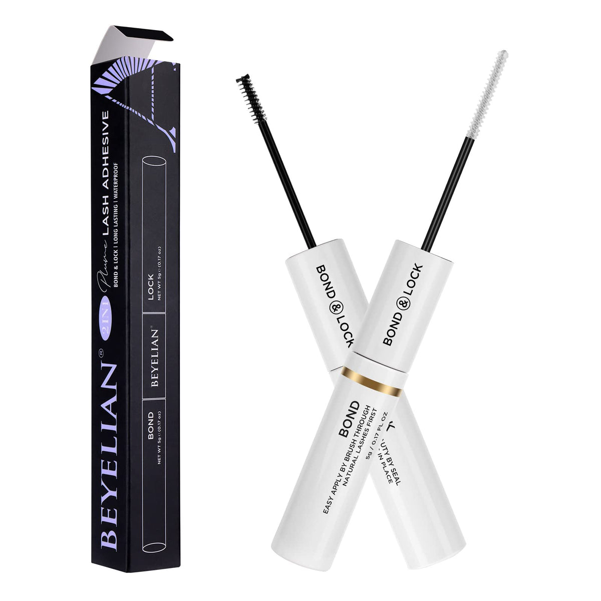 BEYELIAN Lash Bond & Seal - Strong Hold Cluster Lash Glue, Latex Free, 72-Hour Aftercare, 1 Count