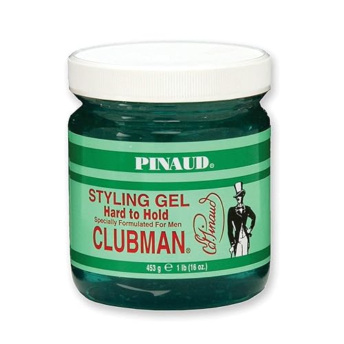 Clubman Pinaud Styling Gel Hard To Hold, 16 Oz (Pack Of 4) - Strong Hold Hair Product