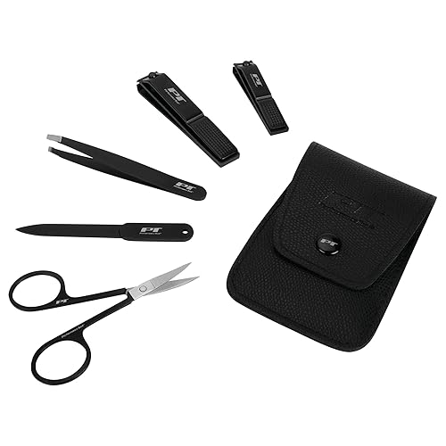 Performance Tool W1480 Stainless Steel 5-Piece Clip, File & Cutting Kit - Black