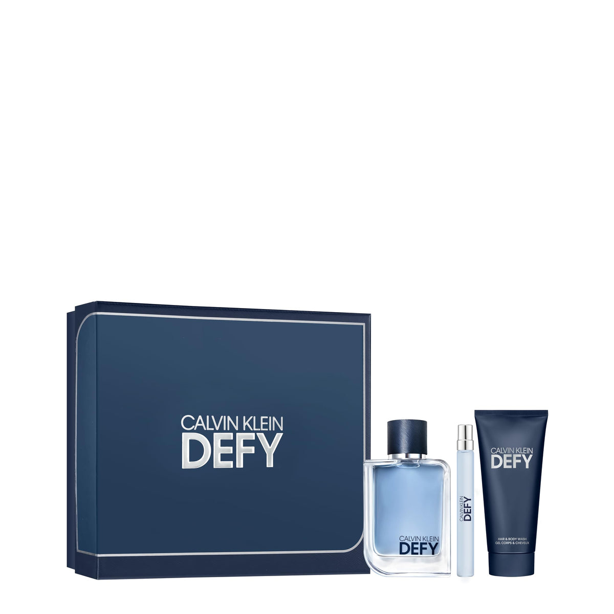 Calvin Klein Defy Men'S Eau De Toilette Set - 3.4 Fl Oz + 0.34 Fl Oz - 3