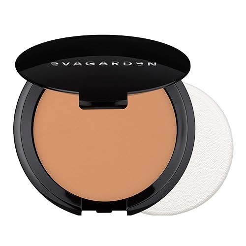 Evagarden Luxury Compact Powder - 0.35 Oz Bisquit, Smooth Finish, Long-Lasting, Minimizes Wrinkles