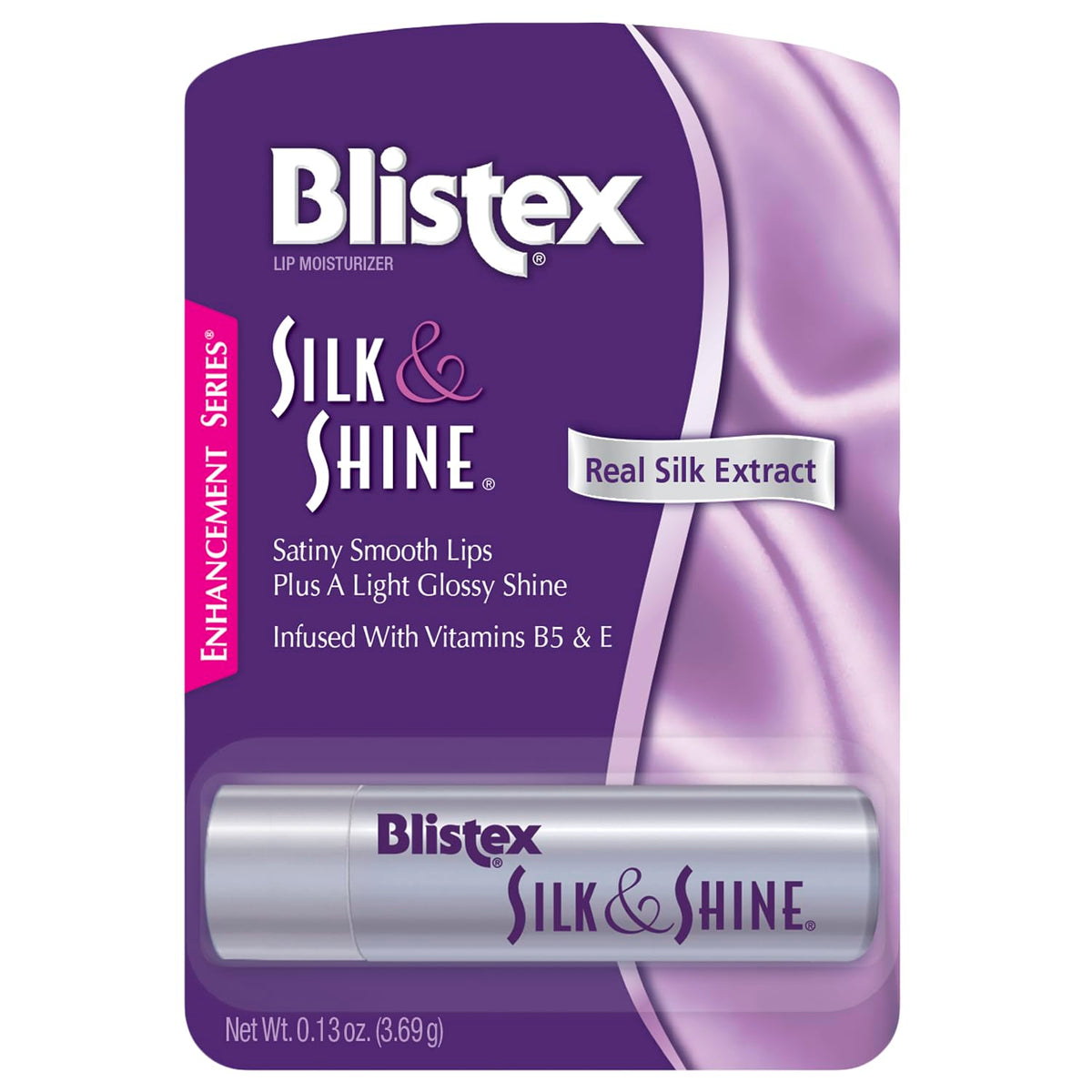 Blistex Silk & Shine Lip Balm 0.13 Oz - Pack Of 12, Violet Moisturizing Lip Care