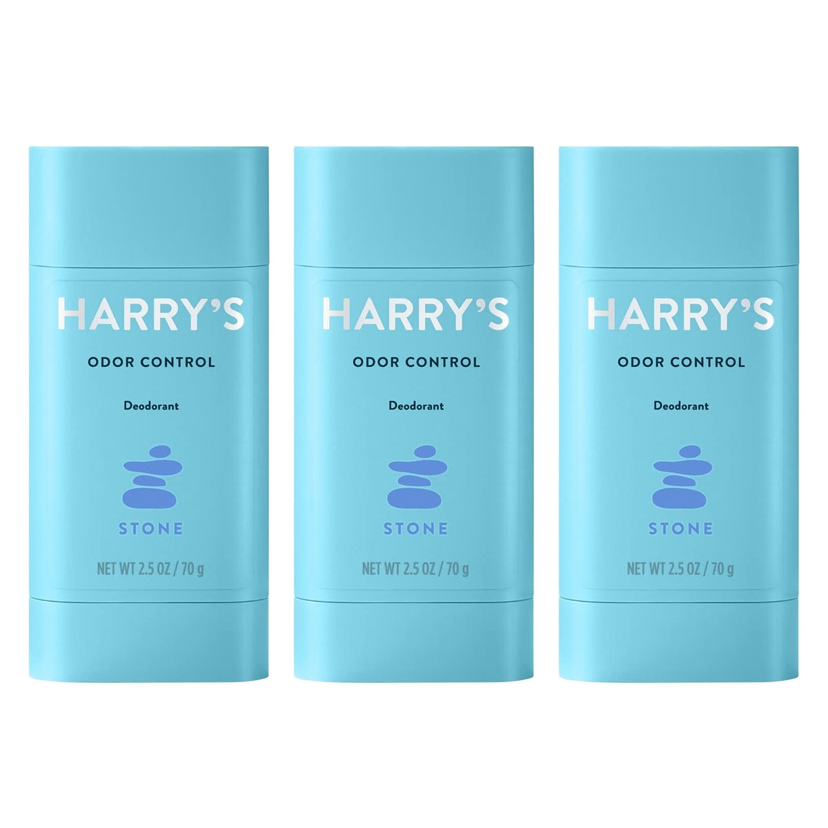 Harry's Aluminum-Free Odor Control Deodorant, 2.5 oz, 3 Pack - Blue