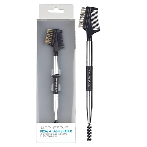 Japonesque Brow & Lash Shaper With 3 Spoolie Brushes For Grooming And Clump Removal