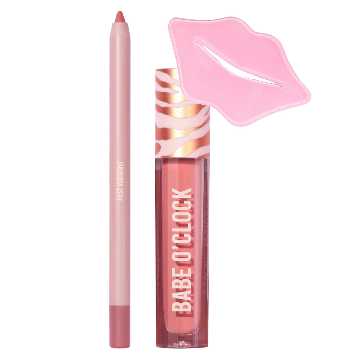 Glam Lux Beauty Bundle: Babe O'Clock Lip Kit Duo, Rose Pink Lip Liner & Liquid Lipstick