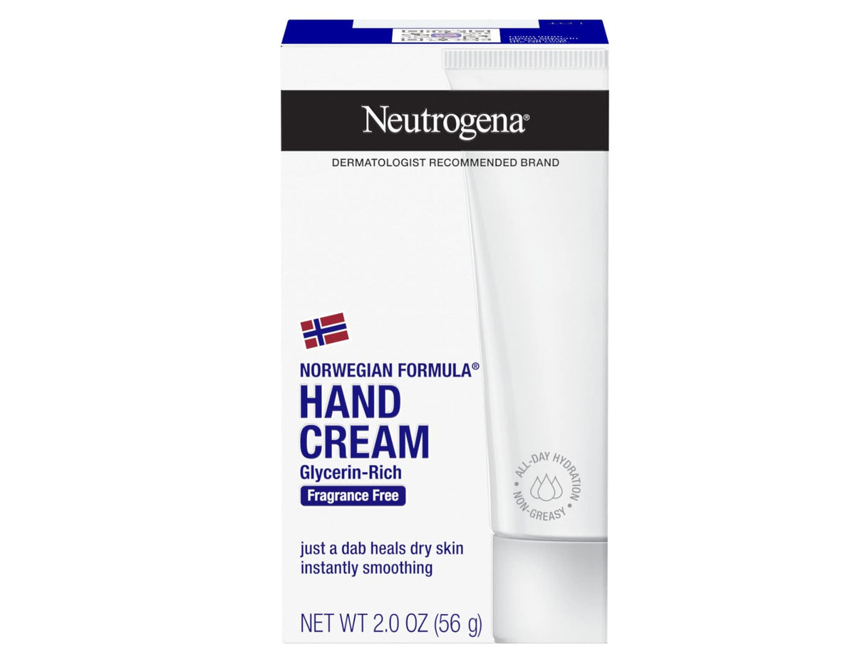 Neutrogena Norwegian Formula Hand Cream, Fragrance-Free, Glycerin For Dry Hands, 2 Oz