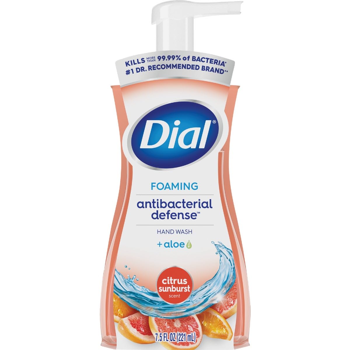 Dial Antibacterial Foaming Hand Wash, Citrus Sunburst, 7.5 Fl Oz - Refreshing Clean & Care