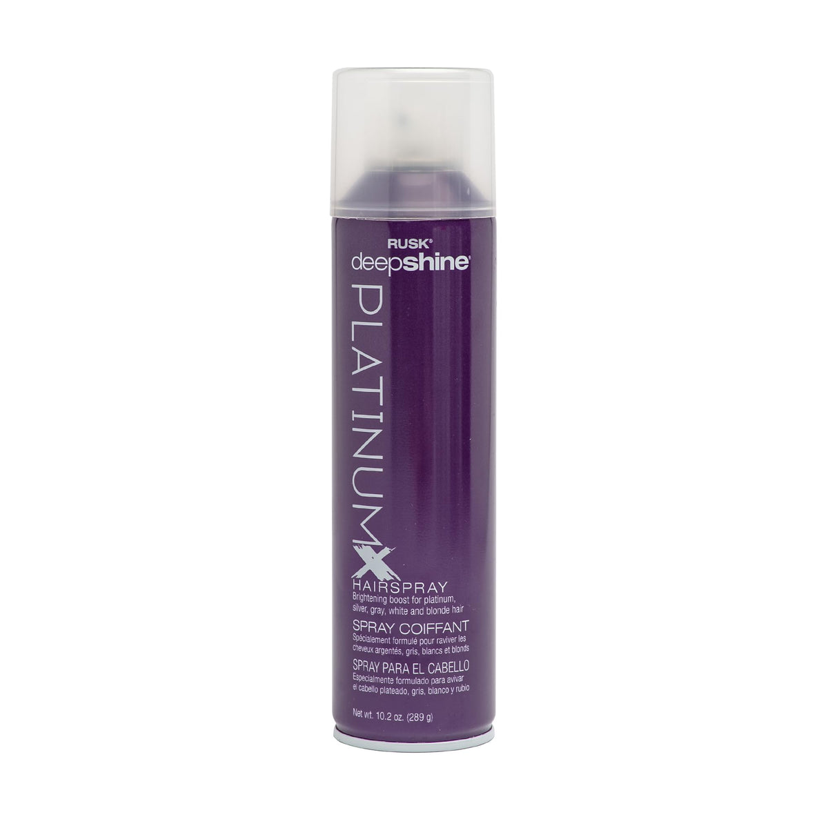 Rusk Deepshine Platinumx Hairspray 10 Oz - Non-Stick, Fast-Drying, Strong Hold, Humidity