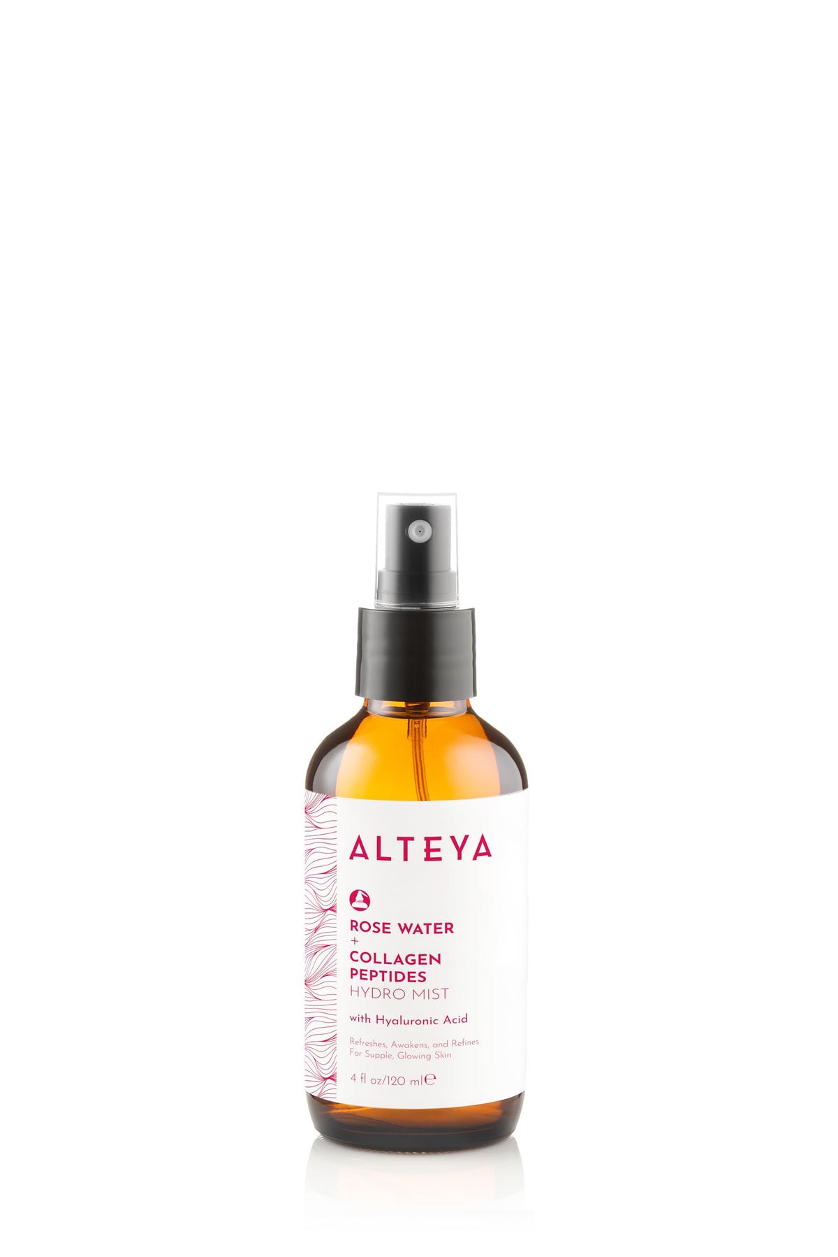 Alteya Organics Rose Water Face Toner With Collagen Peptides & Hyaluronic Acid, 4 Fl Oz