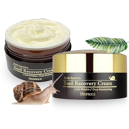 Deoproce Snail Recovery Cream - Anti-Wrinkle, Deep Moisturizing, 1 Fl Oz Korean Skincare