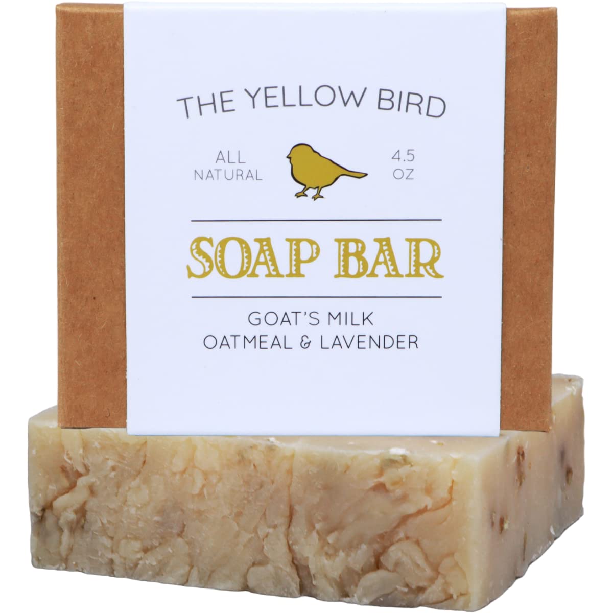 The Yellow Bird Lavender Goat'S Milk Soap Bar - Gentle Exfoliating & Moisturizing, 4.5 Oz