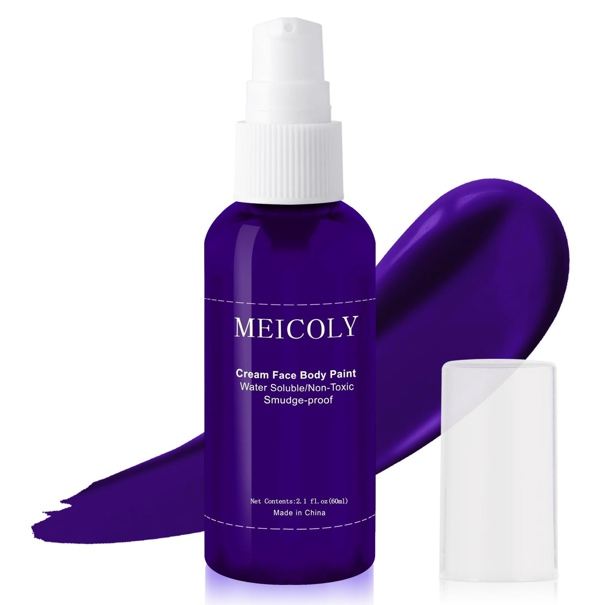 Meicoly Dark Purple Face Body Paint - 2.1Oz Smudge-Proof, Water-Based For Halloween Sfx