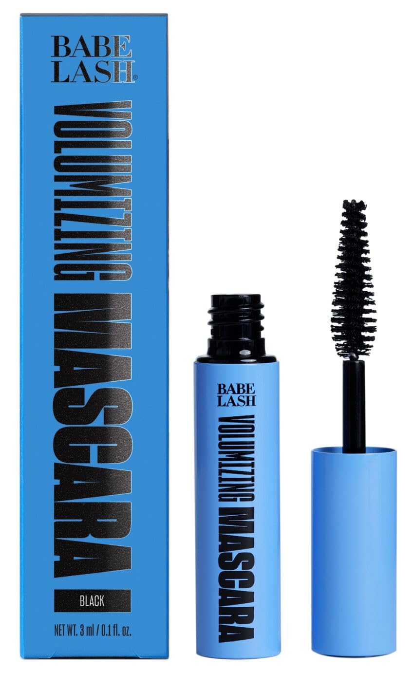 Babe Original Volumizing Lash Mascara - Smudge Proof, Water Resistant, Buildable Volume, Black Mini