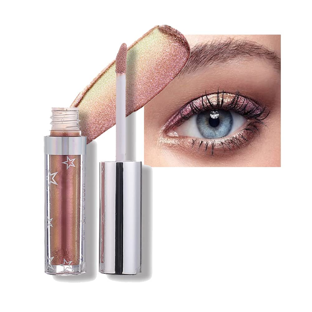 Hotiary Shimmer Glitter Liquid Eyeshadow Set - Metallic Pigments, Eyeliners, Gift Kit A112