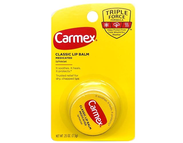 Carmex Classic Medicated Lip Balm 0.25 Oz - Pack Of 12 - Moisturizing & Healing Formula