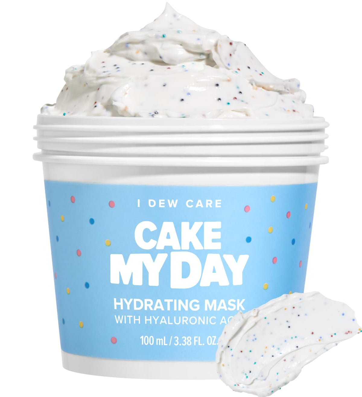 I Dew Care Cake My Day Wash Off Face Mask With Hyaluronic Acid, Vegan & Cruelty-Free, 3.38 Oz