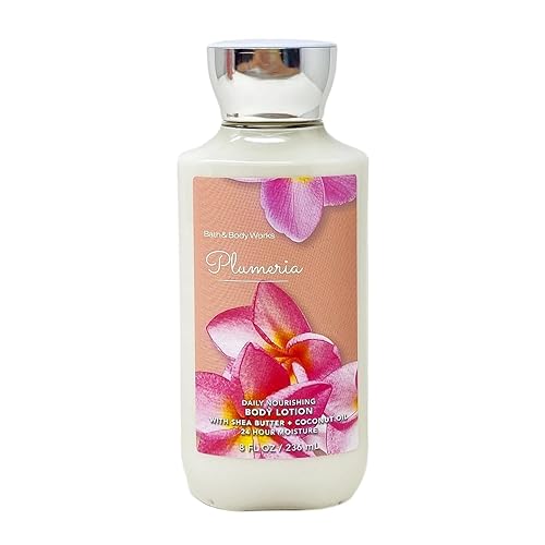 Bath & Body Works Plumeria Body & Hand Lotion, 8Oz - Hydrating Moisturizer, Pack Of 1