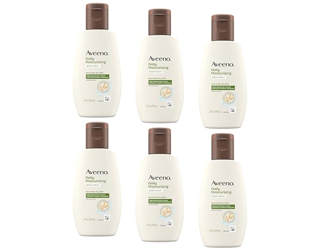 Aveeno Daily Moisturizing Body Wash Travel Size 2 Fl Oz Pack Of 6 - Hydrating Cleanser