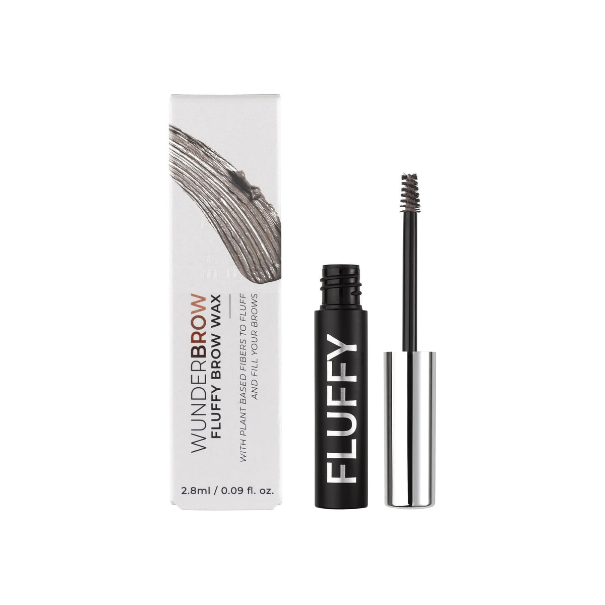 Wunderbrow Fluffy Brow Wax - Vegan, Waterproof, Long-Lasting Hold, Taupe-Grey, 1 Count