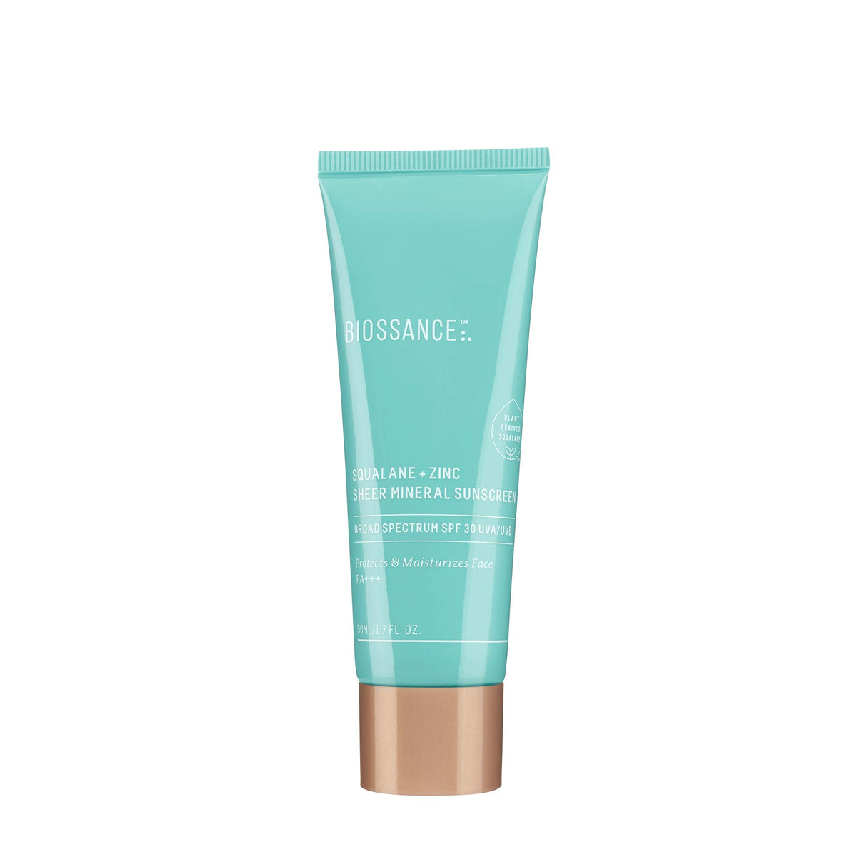 Biossance Squalane + Zinc Sheer Mineral Sunscreen Spf 30, Lightweight & Reef-Safe, 1.7