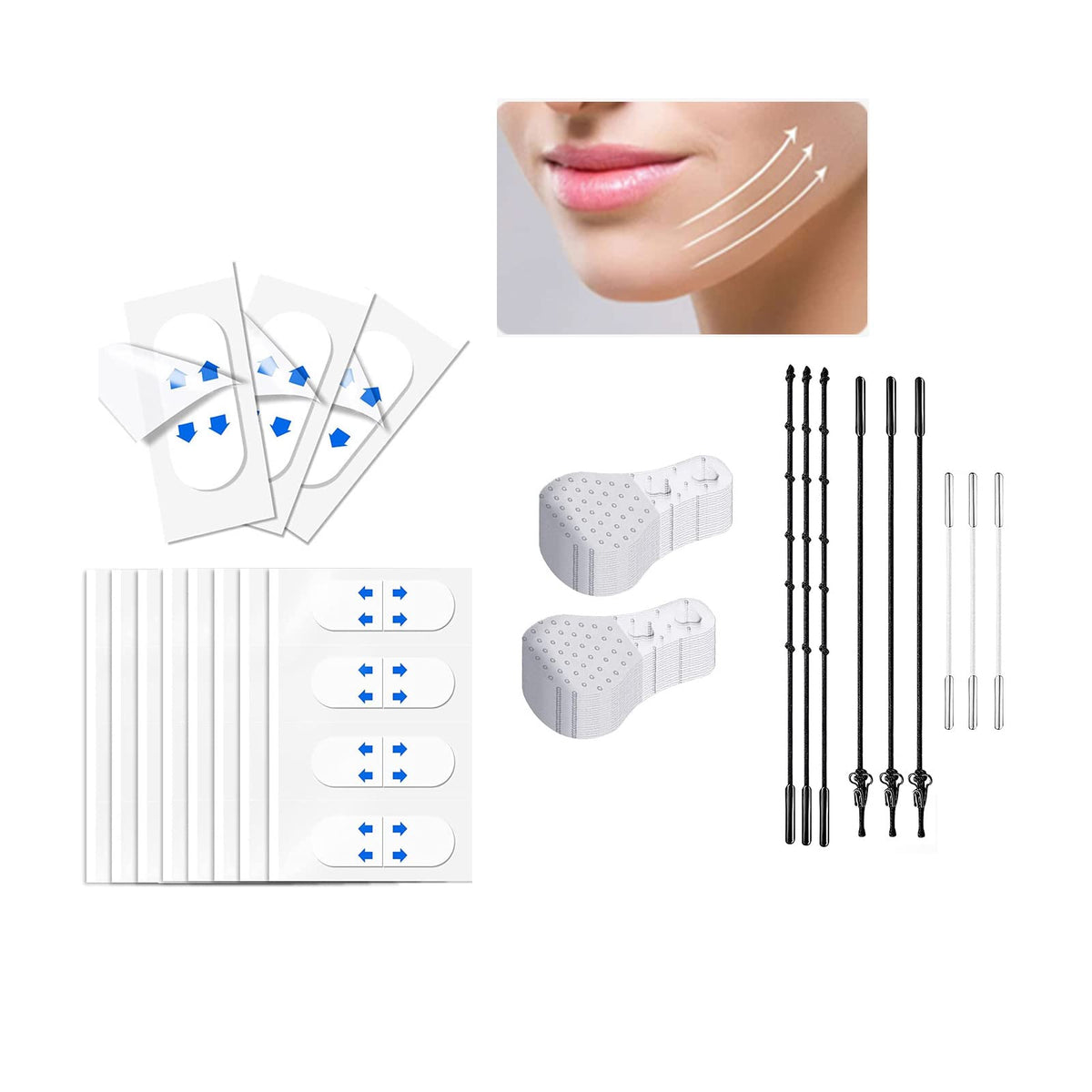 Wxyinspas 160 Pcs Face Lift Tape Kit - V Shape Stickers For Wrinkles, Jowls & Instant Makeup