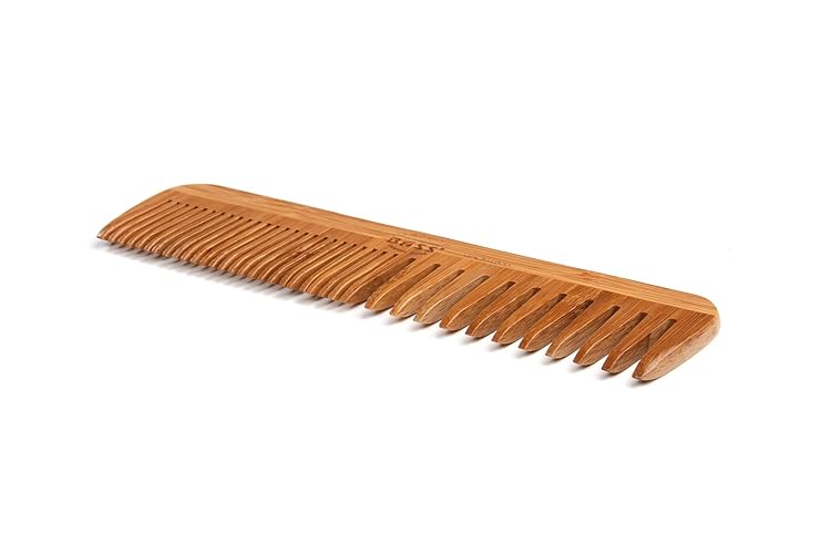 Bass Brushes Large Wooden Comb - Beige, 1 Count, Durable Hair Care Tool