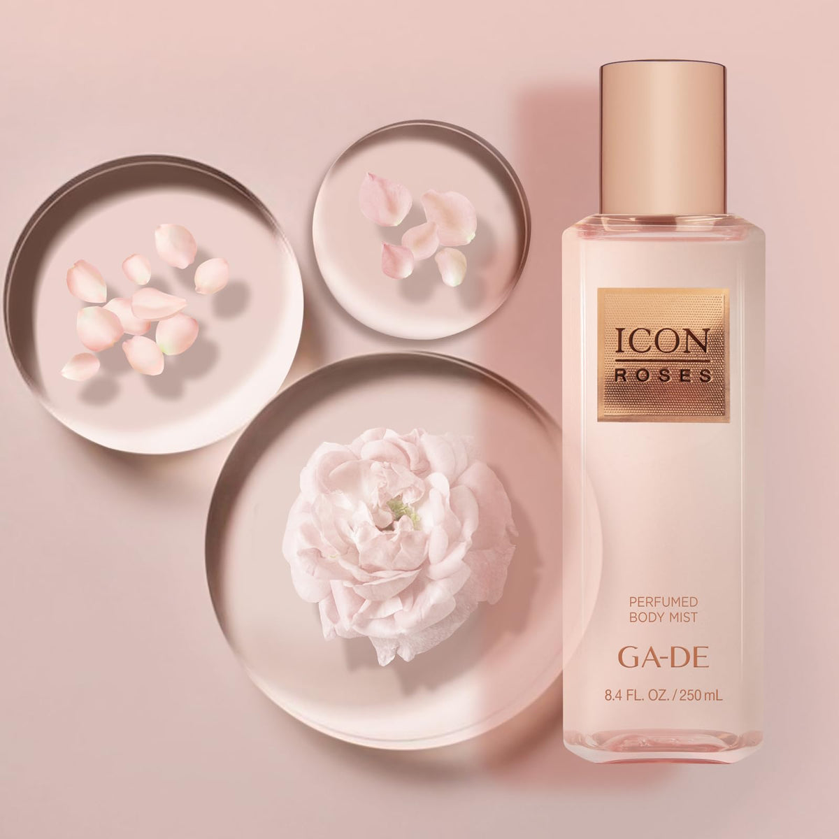 GADE Icon Roses Body Mist  Enriched with Plumeria Extract  Rose  Violet Leaves  Jasmine  Notes of Tangerine  Body Spray for 