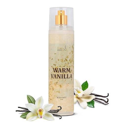 Freida and Joe Warm Vanilla Perfume Body Mist, 8 oz Luxury Scented Gift for Women