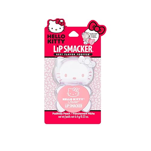 Lip Smacker Hello Kitty Lip Balm - Peach Gummy Flavor, Moisturizing & Cruelty-Free, 1 Count