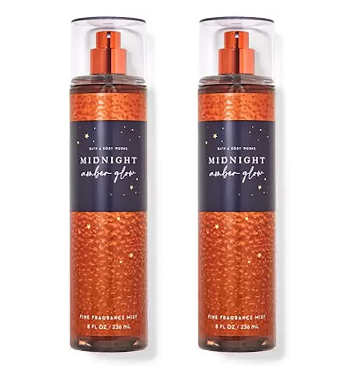 Bath & Body Works Midnight Amber Glow Body Mist Gift Set, 8 Oz, Lot Of 2