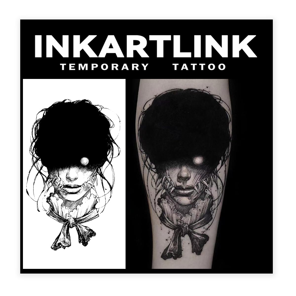 Inkartlink Medium Semi Permanent Tattoo Sheets - Waterproof, Realistic Lost Man Design, 1-2 Weeks