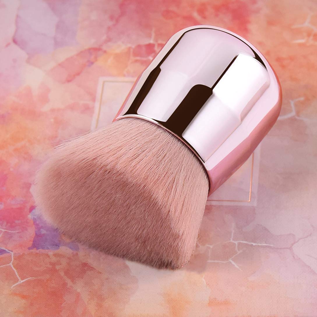 Rn Beauty Large Pink Kabuki Brush - Mineral Foundation, Contour, Blush & Bronzer Makeup Tool