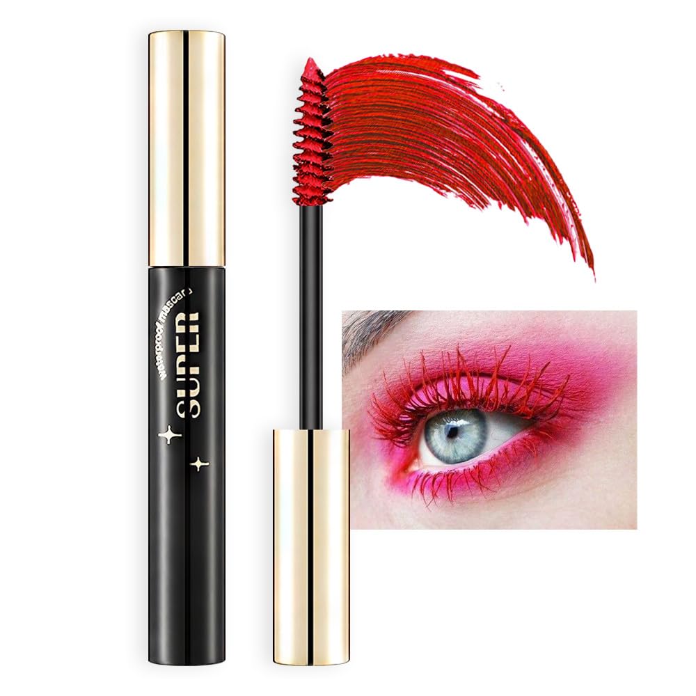 Bingbrush Colored Waterproof Mascara Set - Vegan, Long-Lasting, Voluminous In Red, Blue, Black, Brown,