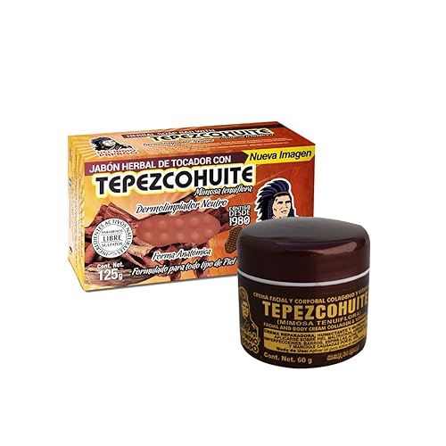 Del Indio Papago Tepezcohuite Night Cream & Soap Bundle - Nourishing, Paraben Free, 60g + 