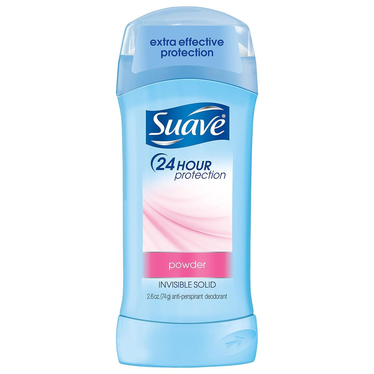 Suave Invisible Solid Baby Powder For Women - 2.6 Oz, Blue, Long-Lasting Protection