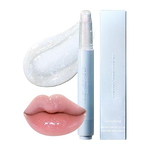 Nature Republic Honey Melting Lip Glitter & Plumping - 15 Crystal Sparkle Lip Gloss 0.1 Oz