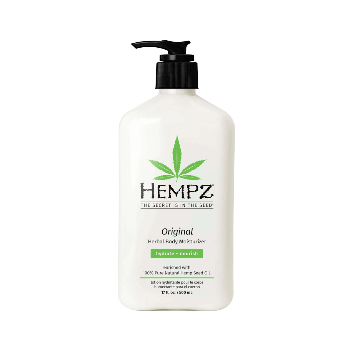 Hempz Herbal Moisturizer, 17 Fl Oz - Nourishing Skin Care, Hydrating Body Lotion