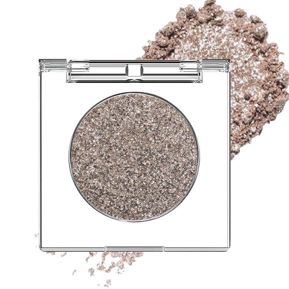 Cakaila Glitter Shimmer Eyeshadow In Gray Brown - High Pigment, Waterproof, 24 Hour Longwear