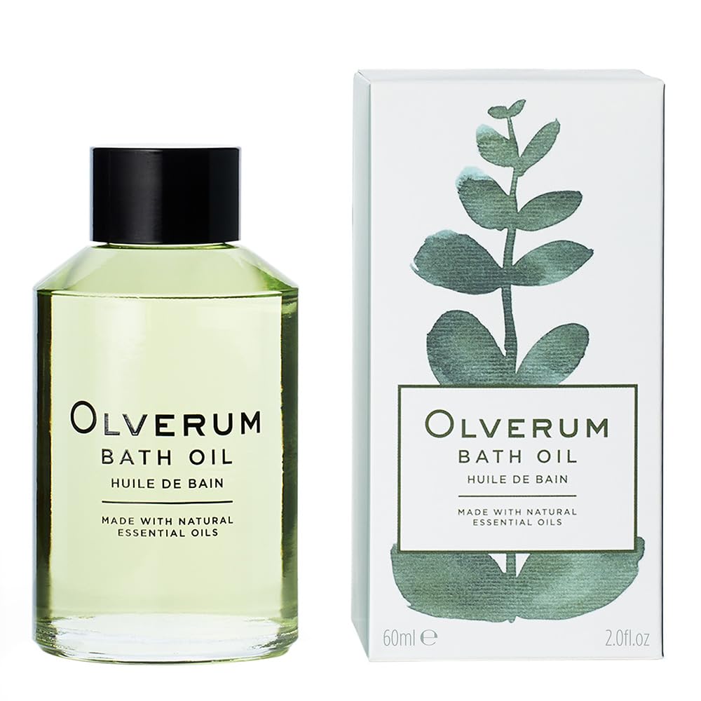 Olverum Natural Bath Oil - Vegan, Cruelty-Free Revitalizing Clean Beauty (2 Fl Oz)