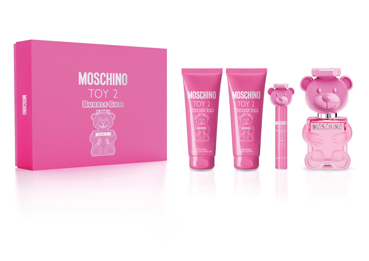 Moschino Toy 2 Bubble Gum Gift Set For Women - 4 Pc, 3.4Oz Edt, Body Lotion & Shower