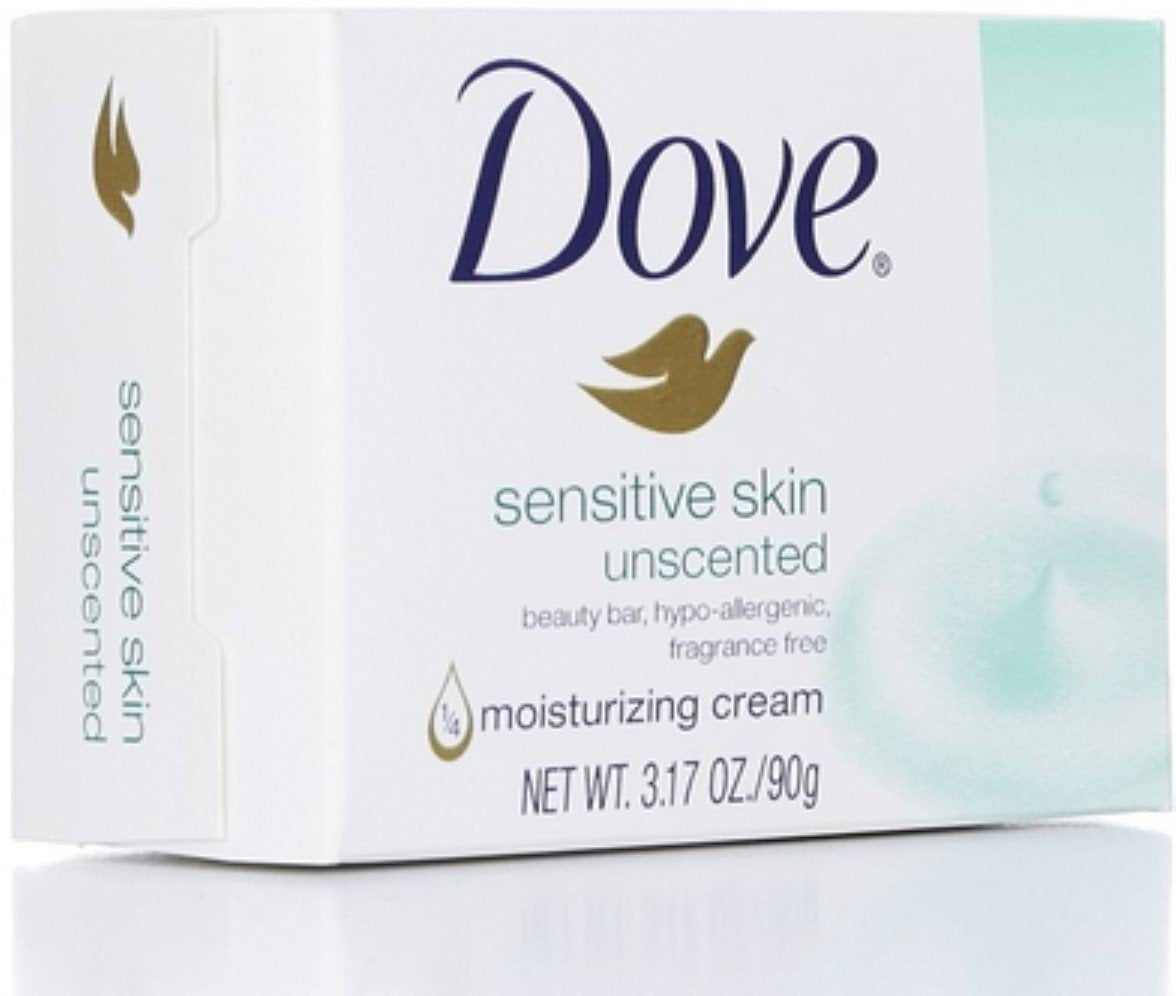 Dove Beauty Bar Soap For Sensitive Skin, Moisturizing Lotion, 3.15 Oz, Pack Of 1