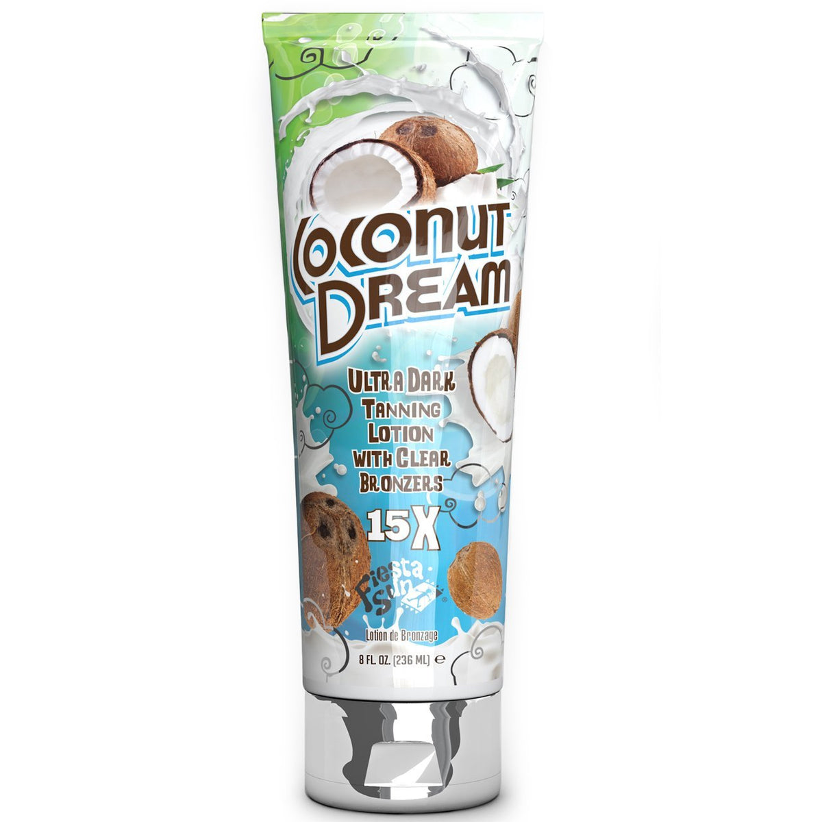 Fiesta Sun Coconut Dream Ultra Dark Tanning Lotion With Clear Bronzers, 8 Oz.