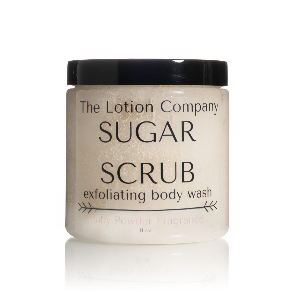 The Lotion Company Sugar Scrub Exfoliating Body Wash, 11 Oz, Paraben & Cruelty Free, Baby Powder Scent