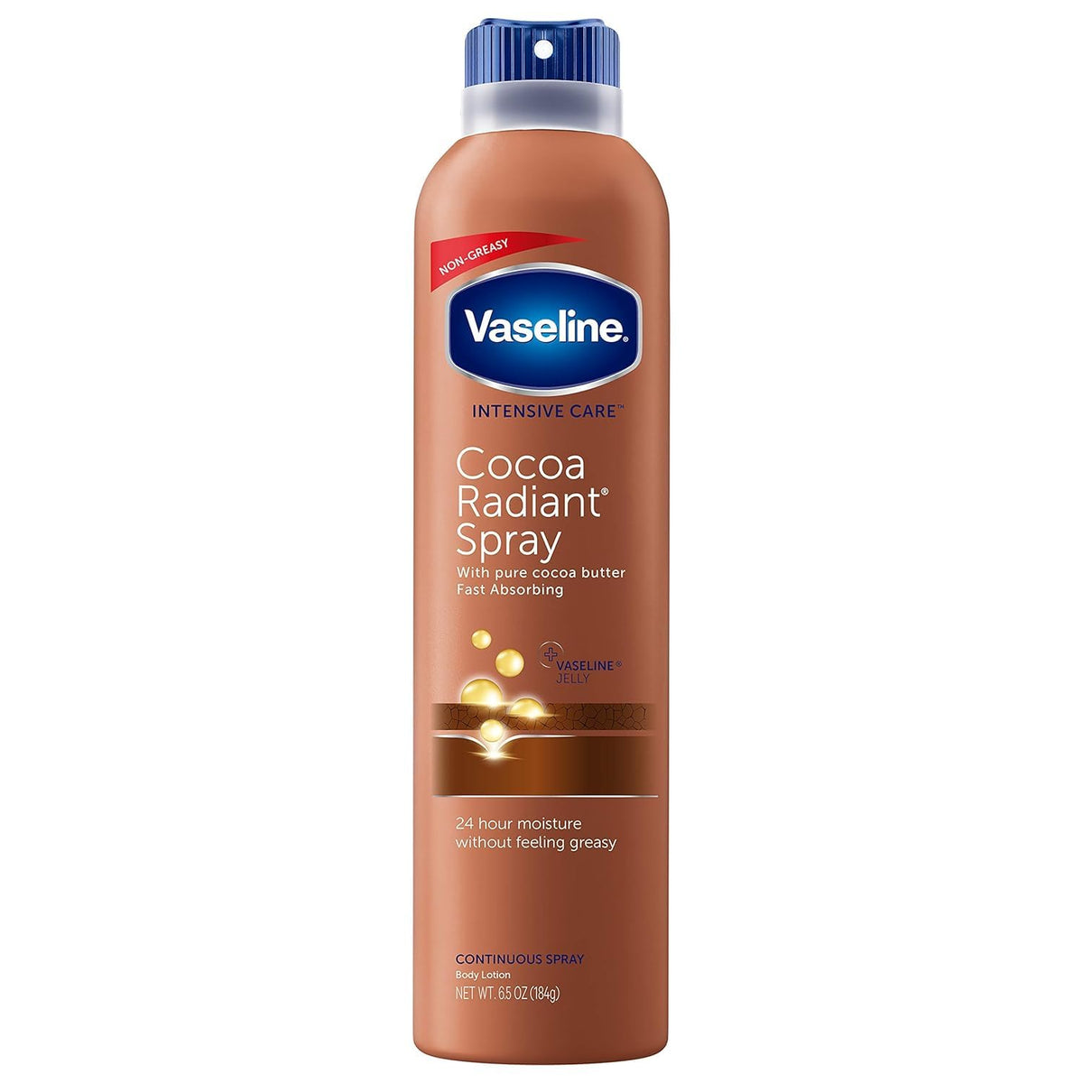 Vaseline Cocoa Radiant Spray Lotion 6.5 Oz - Moisturizing Skin Care (Pack Of 3)