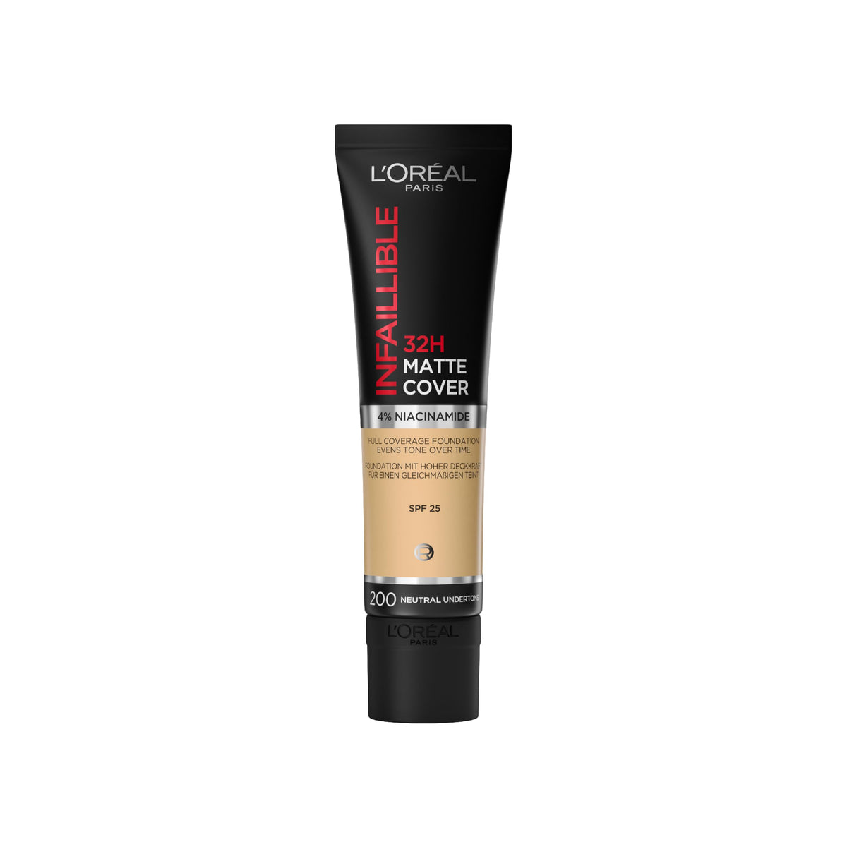 L'Oreal Paris Infallible Matte Foundation 200 Golden Sand, 24Hr Sweat-Proof, Spf 18, 30Ml